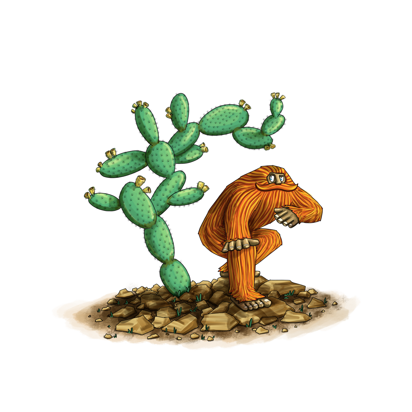 Young Galápagos Opuntia Barrel Print