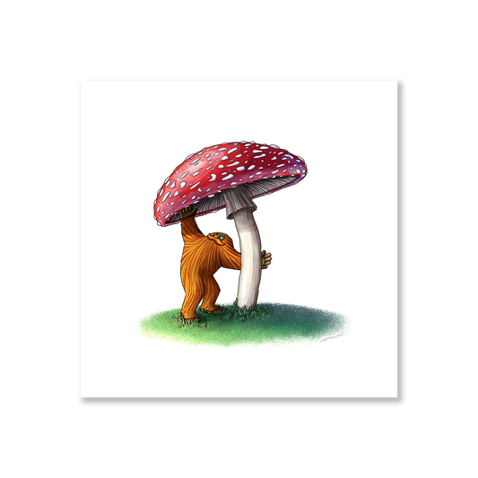 Amanita Mushroom Barrel Print