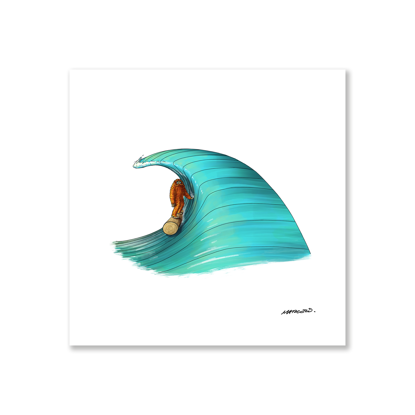 Ocean Barrel Print