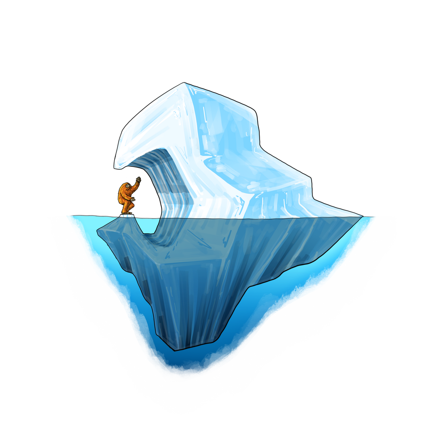 Iceberg Barrel Print