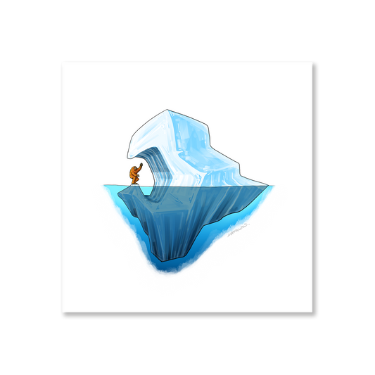 Iceberg Barrel Print