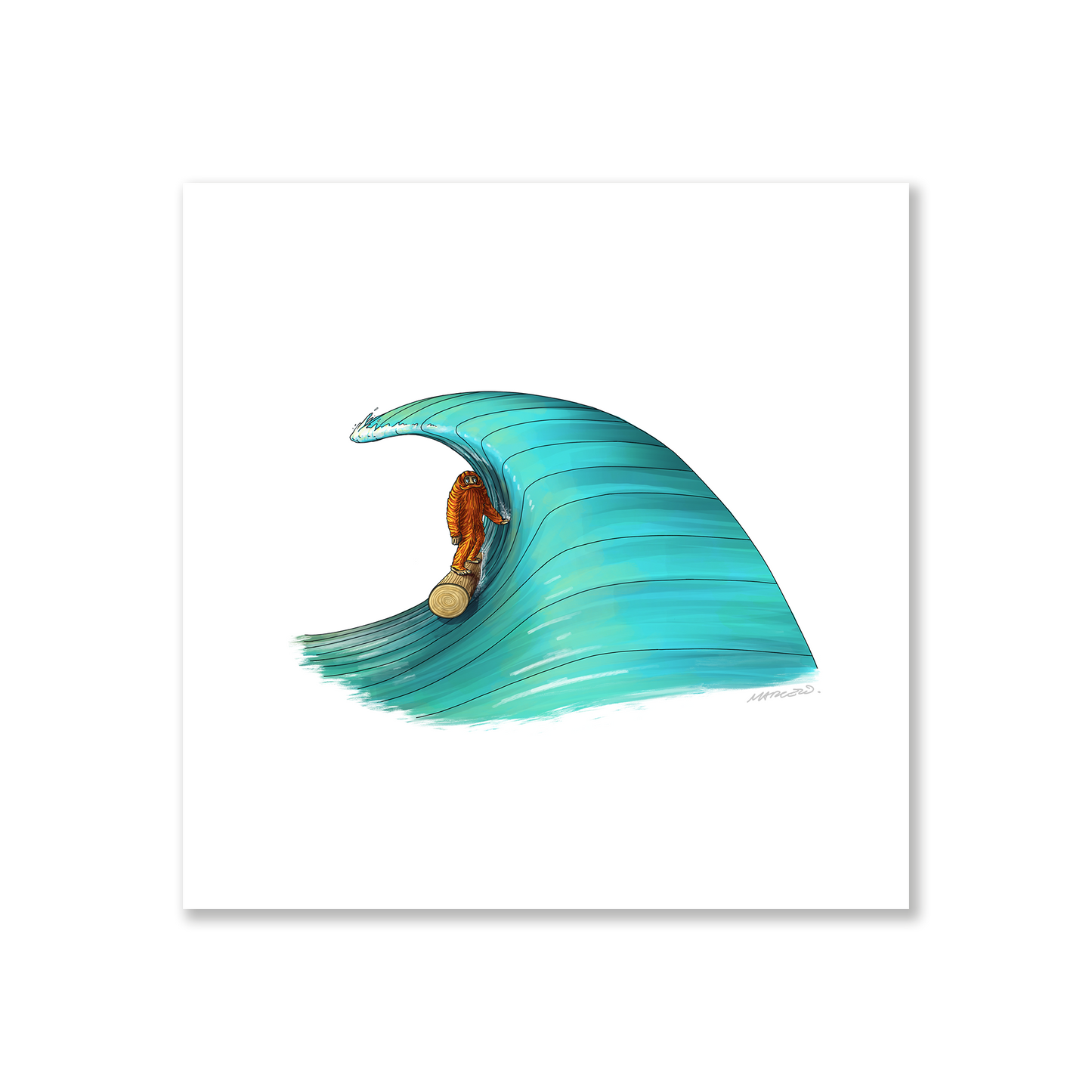 Ocean Barrel Print